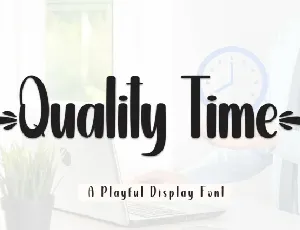 Quality Time Display font