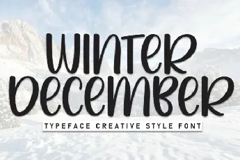 Winter December Display font