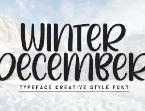 Winter December Display font