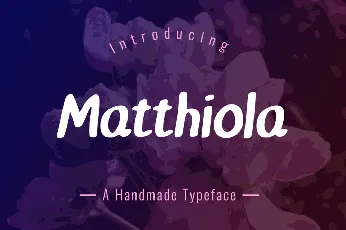 Matthiola Typeface Free font