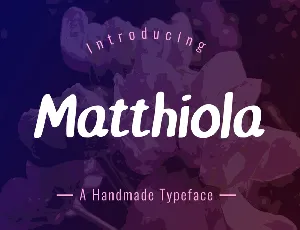 Matthiola Typeface Free font