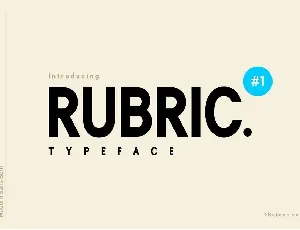 Rubric font