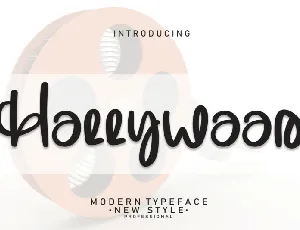 Hollywood Script font