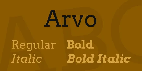 Arvo font