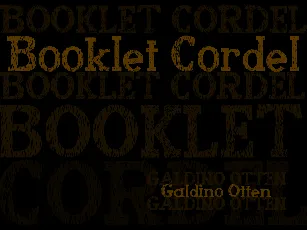 Booklet Cordel font