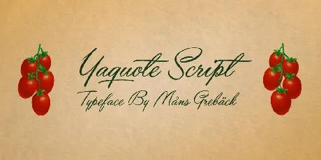 Yaquote Script font