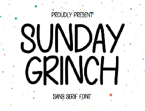 Sunday Grinch Display font