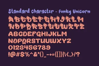 Funky Unicorn font