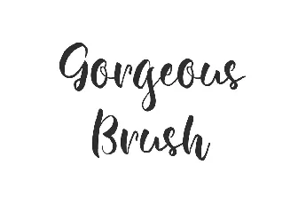 Gorgeous Brush Demo font