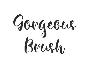 Gorgeous Brush Demo font