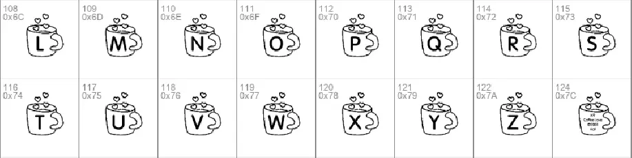 KR Coffee Love font