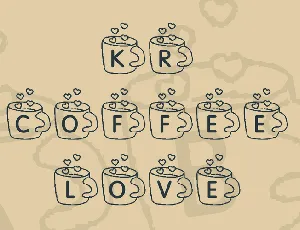 KR Coffee Love font