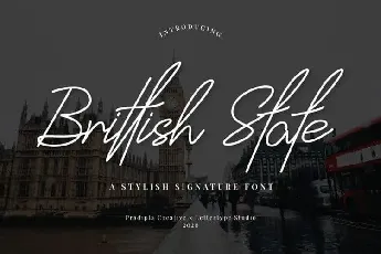 Brittish State Handwritten font