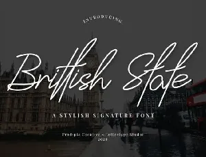 Brittish State Handwritten font