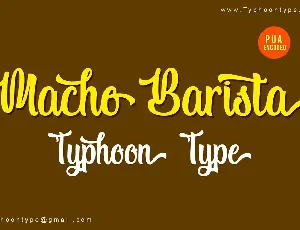 Macho Barista Script font