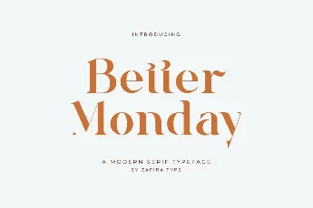 Better Monday font