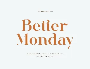 Better Monday font