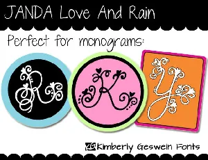 JANDA Love And Rain font