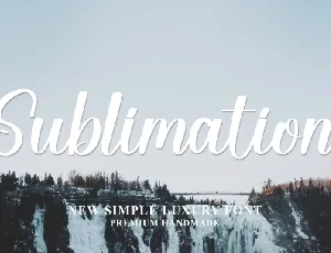 Sublimation Script Typeface font