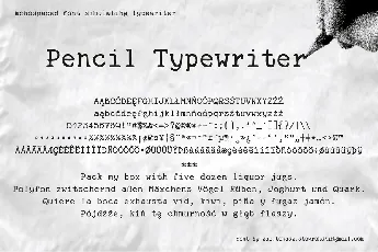 Pencil Typewriter font