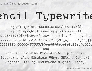 Pencil Typewriter font