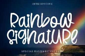 Rainbow Signature font