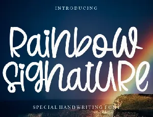 Rainbow Signature font