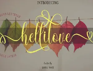 Hellilove Calligraphy font