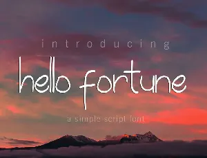 hello fortune font