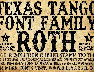 TEXAS TANGO EXTRA ROTH PERSONAL font