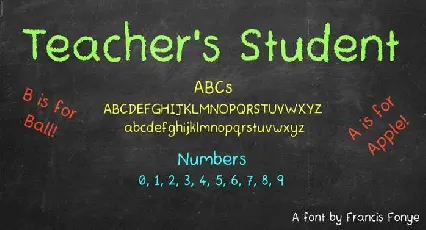 Teachers Student font