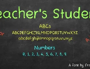 Teachers Student font