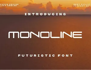 Monoline font