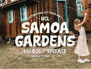 NCL Samoa Gardens font