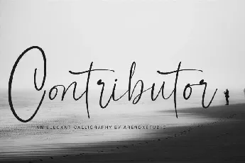 Contributor Calligraphy font