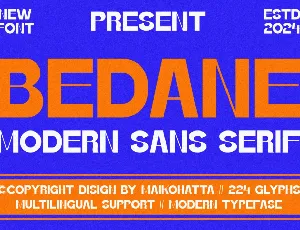 BEDANE font