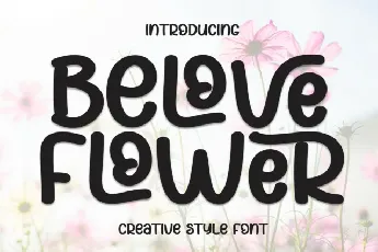 Belove Flower Display font