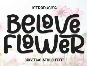 Belove Flower Display font