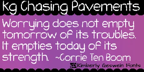 KG Chasing Pavements font