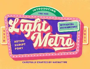 Light Metro font