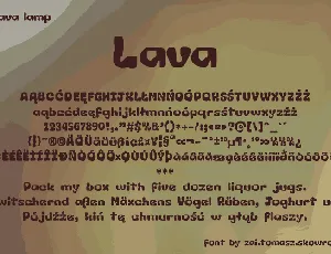 Lava font