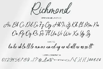 Richmond font