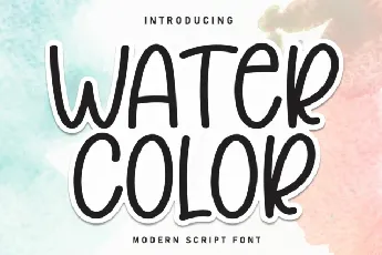 Water Color Display font