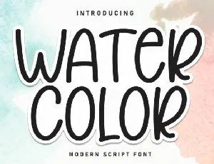 Water Color Display font