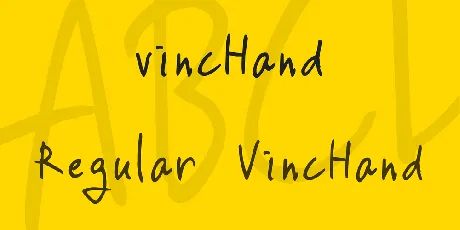 vincHand font