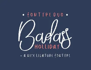 Badass Holliday Script Duo font