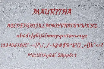 Mauritha Personal font