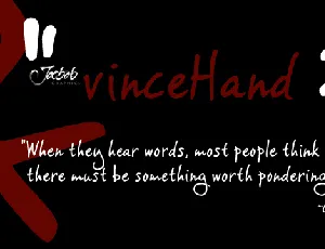 vinceHand II TRIAL font