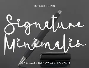 Signature Minimalis font