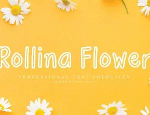 Rollina Flower Display font